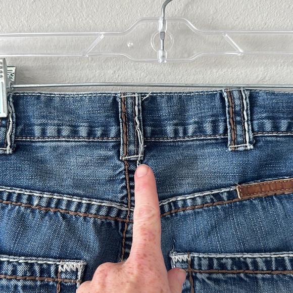 Men's B Tuff Zac Blue Denim Jeans Bootcut 28” x 34" Western Cowboy - Picture 7 of 14